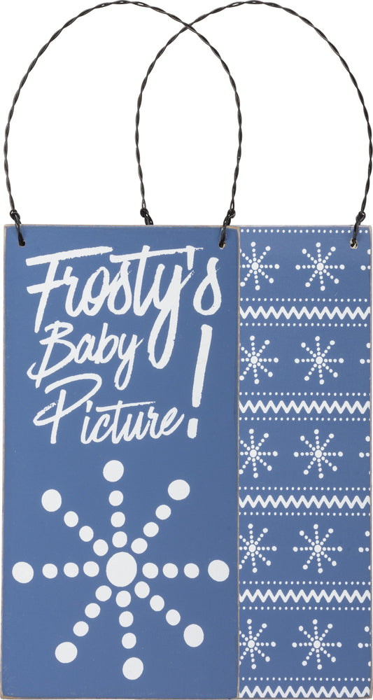 PBK Christmas Decor - Snowflake Frosty's Baby Picture Ornament