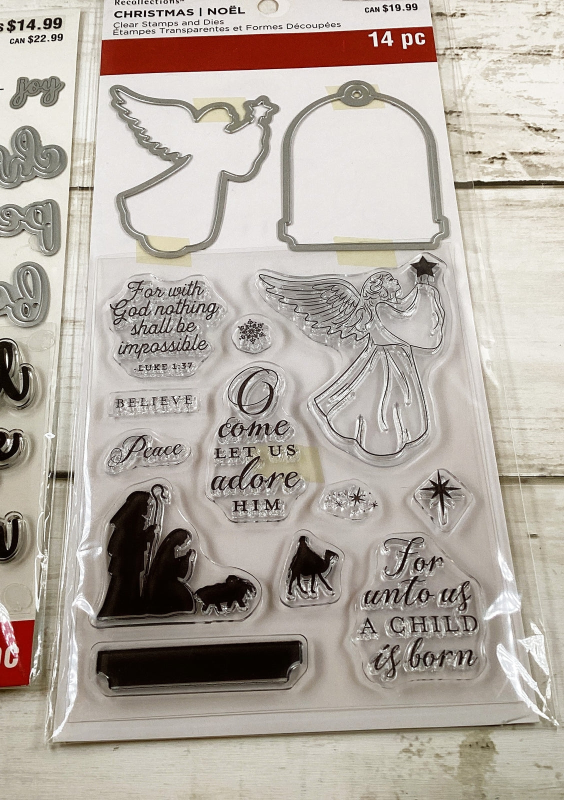 Recollections Stamp Die Cut - Christmas Theme Words Nativity
