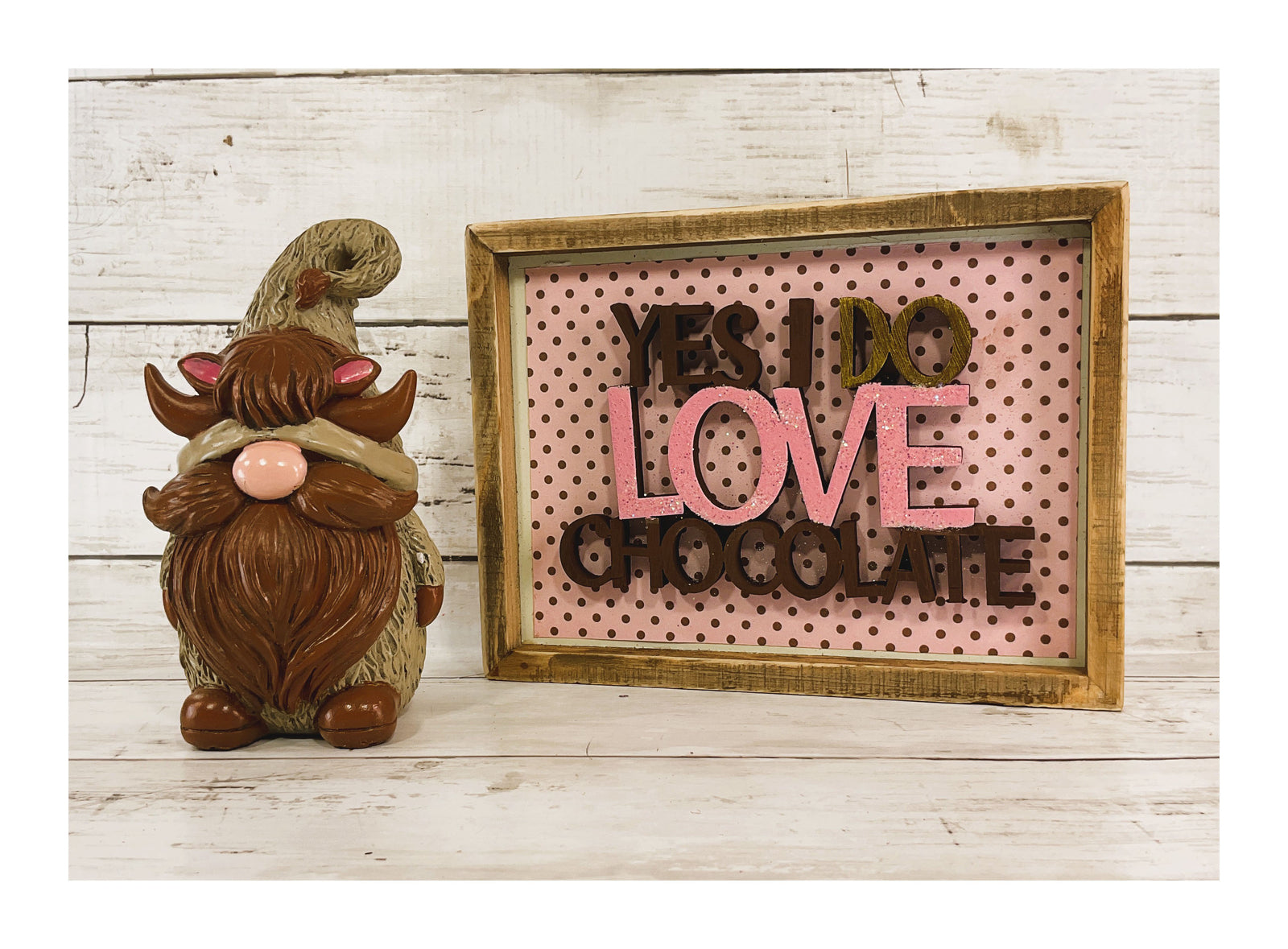 AGD Home Decor - Highland Cow Chocolate Gnome Cow Resin Set 2pc