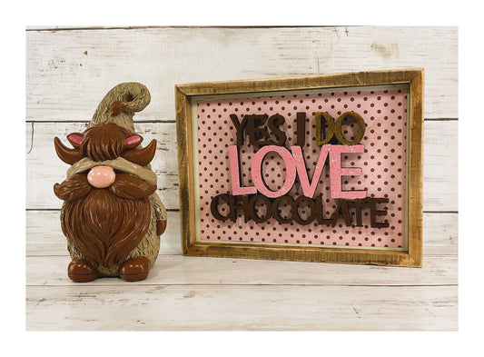 AGD Home Decor - Highland Cow Chocolate Gnome Cow Resin Set 2pc