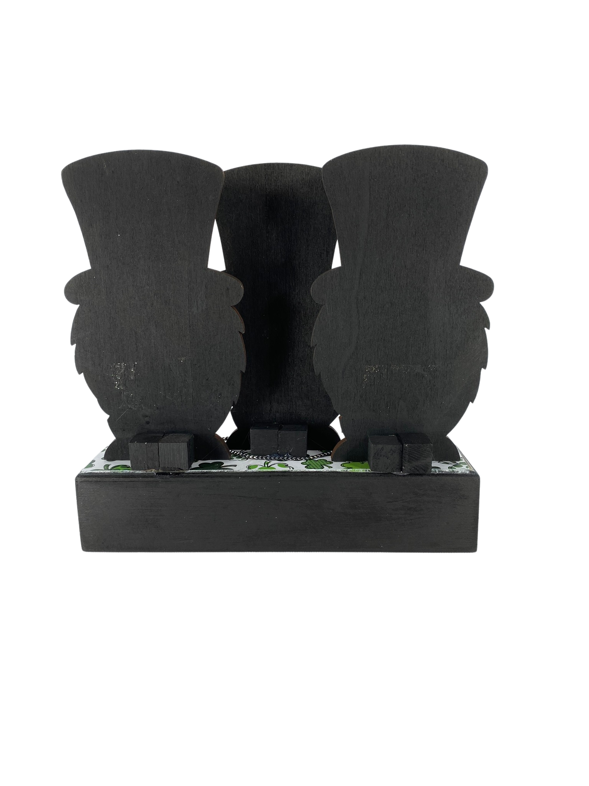 AGD St Patricks Decor - Lucky Charm Wood Gnome Display