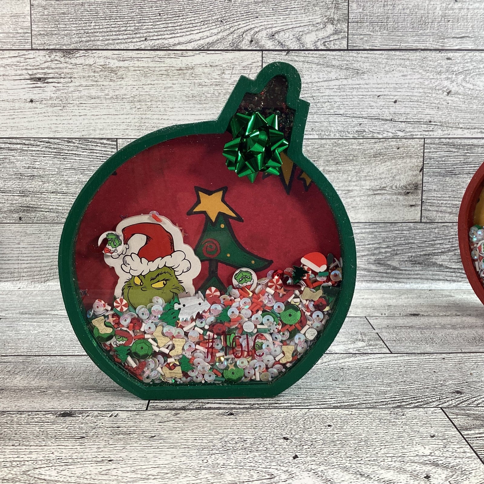 Christmas Decor - Whimsy Ornament Bulbs Chunky Wood Shaker Sitters 4pc