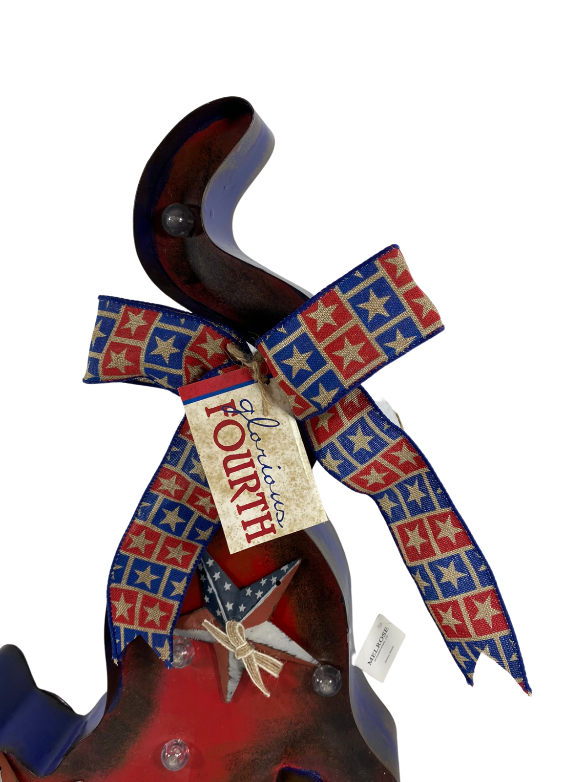 AGD Patriotic Decor - Glorious Fourth July 4th Metal Marquee Cat