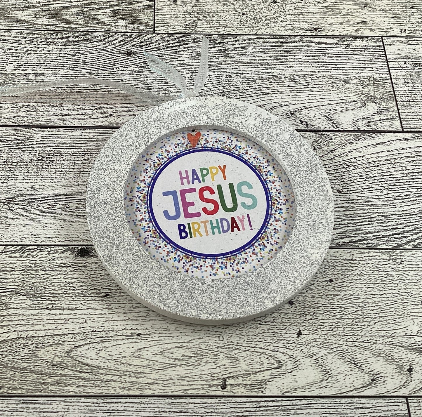 AGD Christmas Decor - Happy Birthday Jesus Ornaments 4pc Set