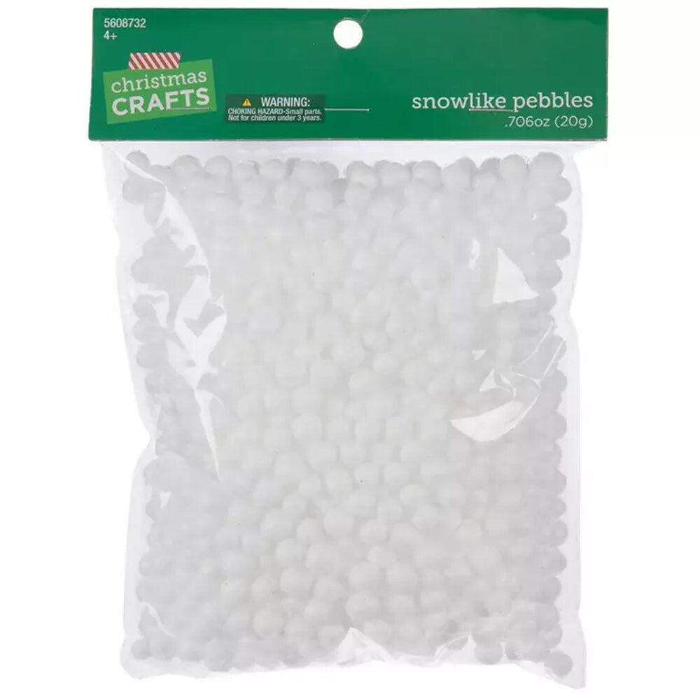 HL Craft Supply - White Foam Faux Snowlike Snowglobe Pebbles 25grams