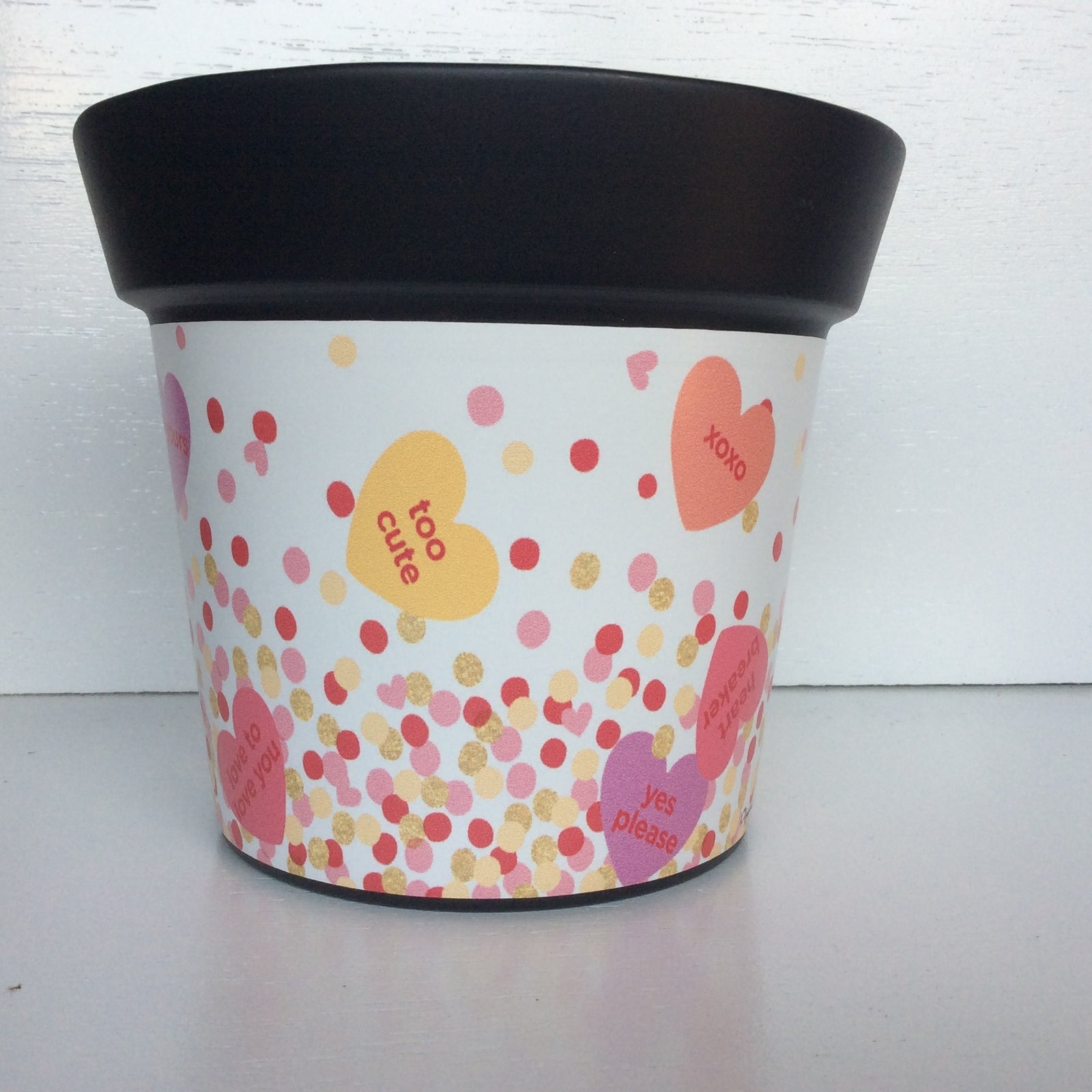 Studio M Valentines Day Decor - Conversational Heart Planter Art Pot