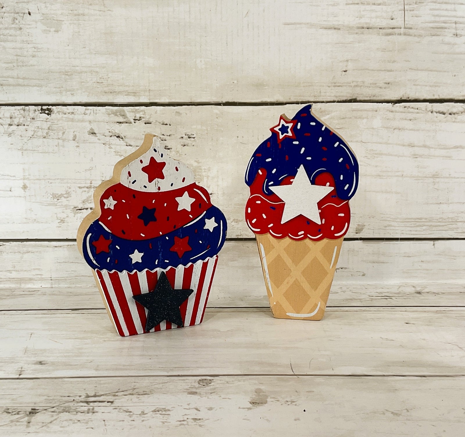 AGD Patriotic Decor - July 4th Sweet Freedom Cupcake Ice Cream 3pc