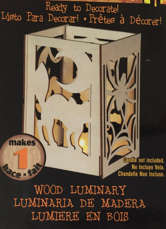 Darice Craft Supply -  Halloween DIY Wood Luminary 6pc Set