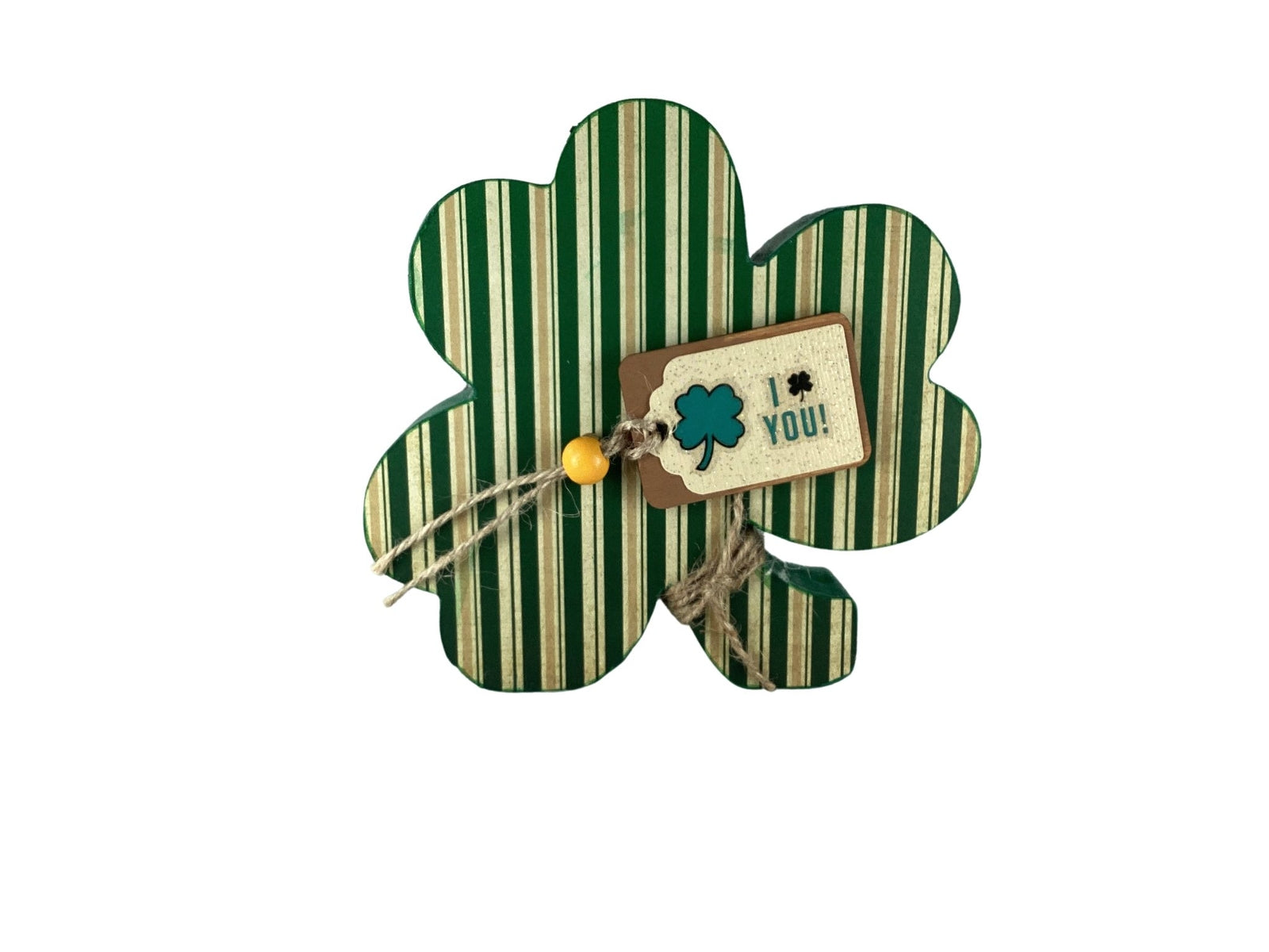AGD Saint Patrick Decor - Chunky Wood Shamrock Sitter 3pc Set