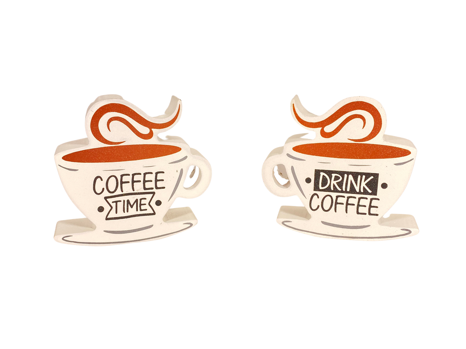 AGD Fall Decor - Jesus Coffee Time Cups Block Sign 3pc Set