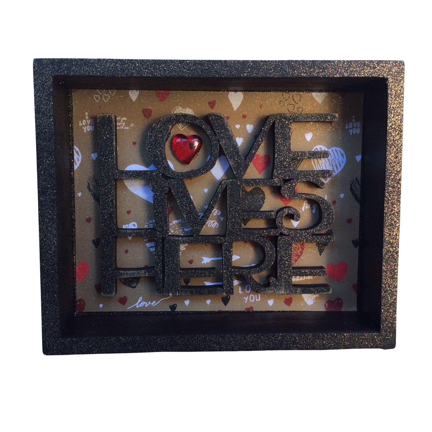 AGD Valentines Decor - Christian Love Lives Here Box Sign