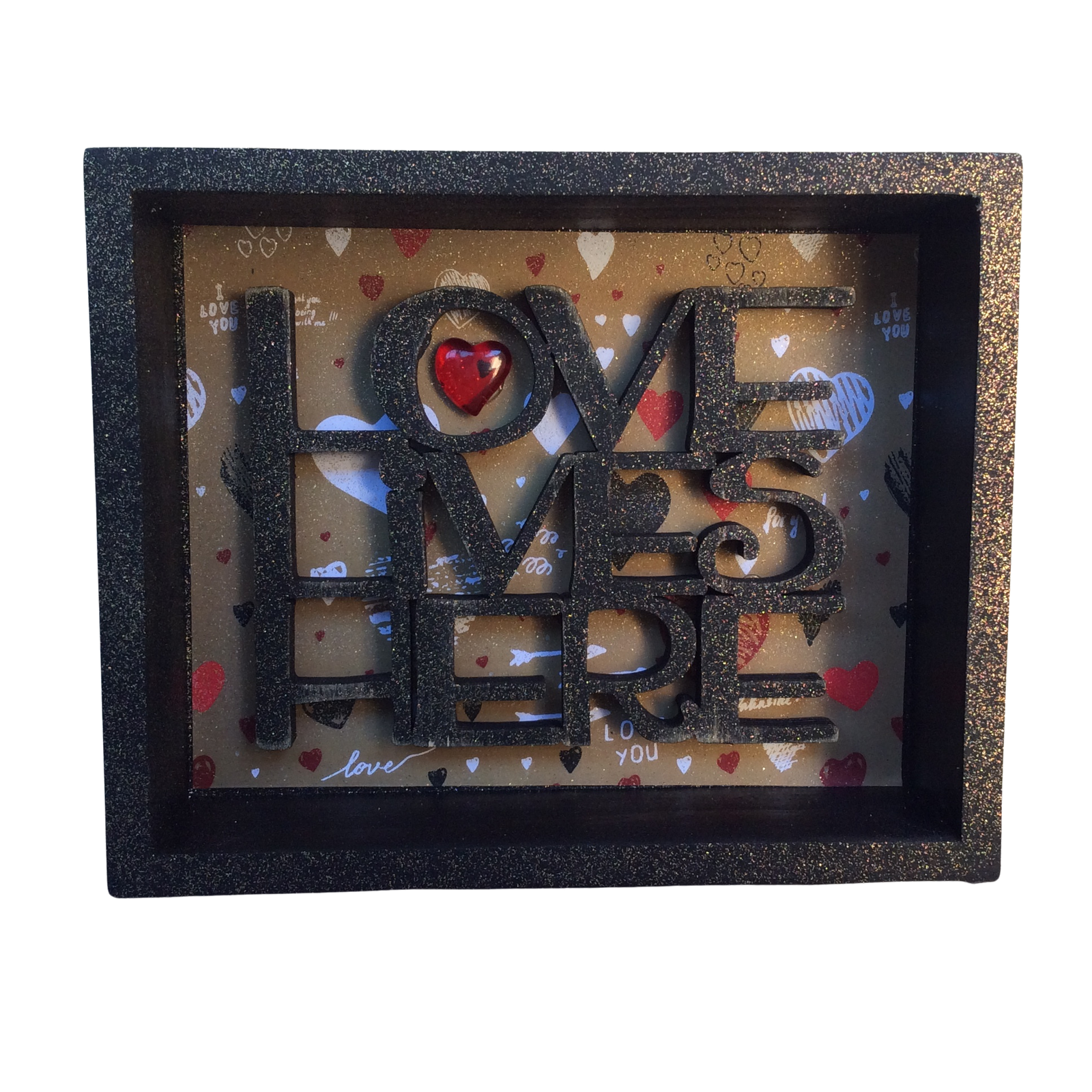 AGD Valentines Decor - Christian Love Lives Here Box Sign