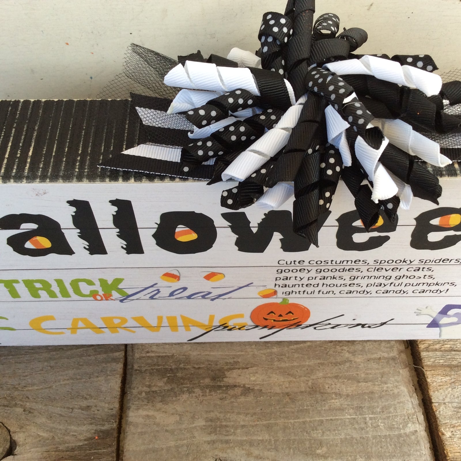 AGD Halloween Decor - Sentiments Collage Mantle Box Sign