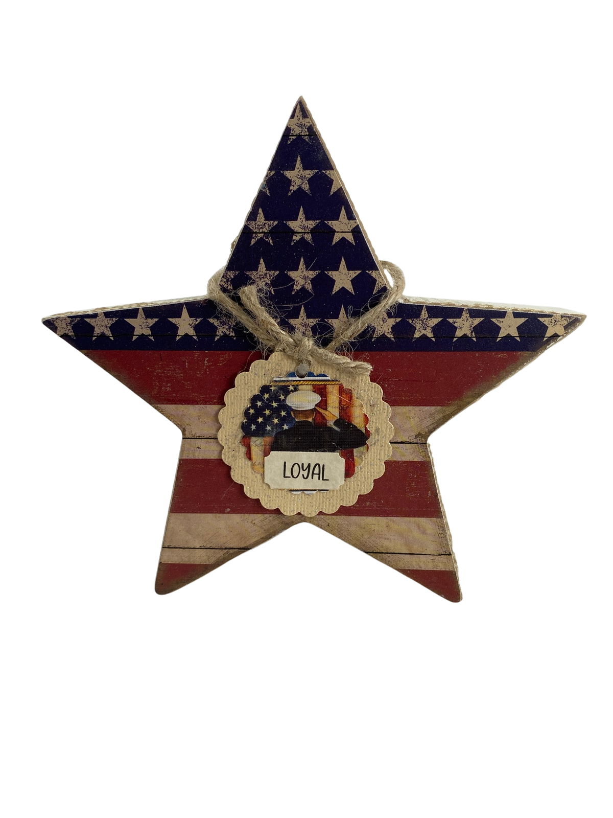 AGD Patriotic Decor - Loyal American Marine Soldier Chunky Star