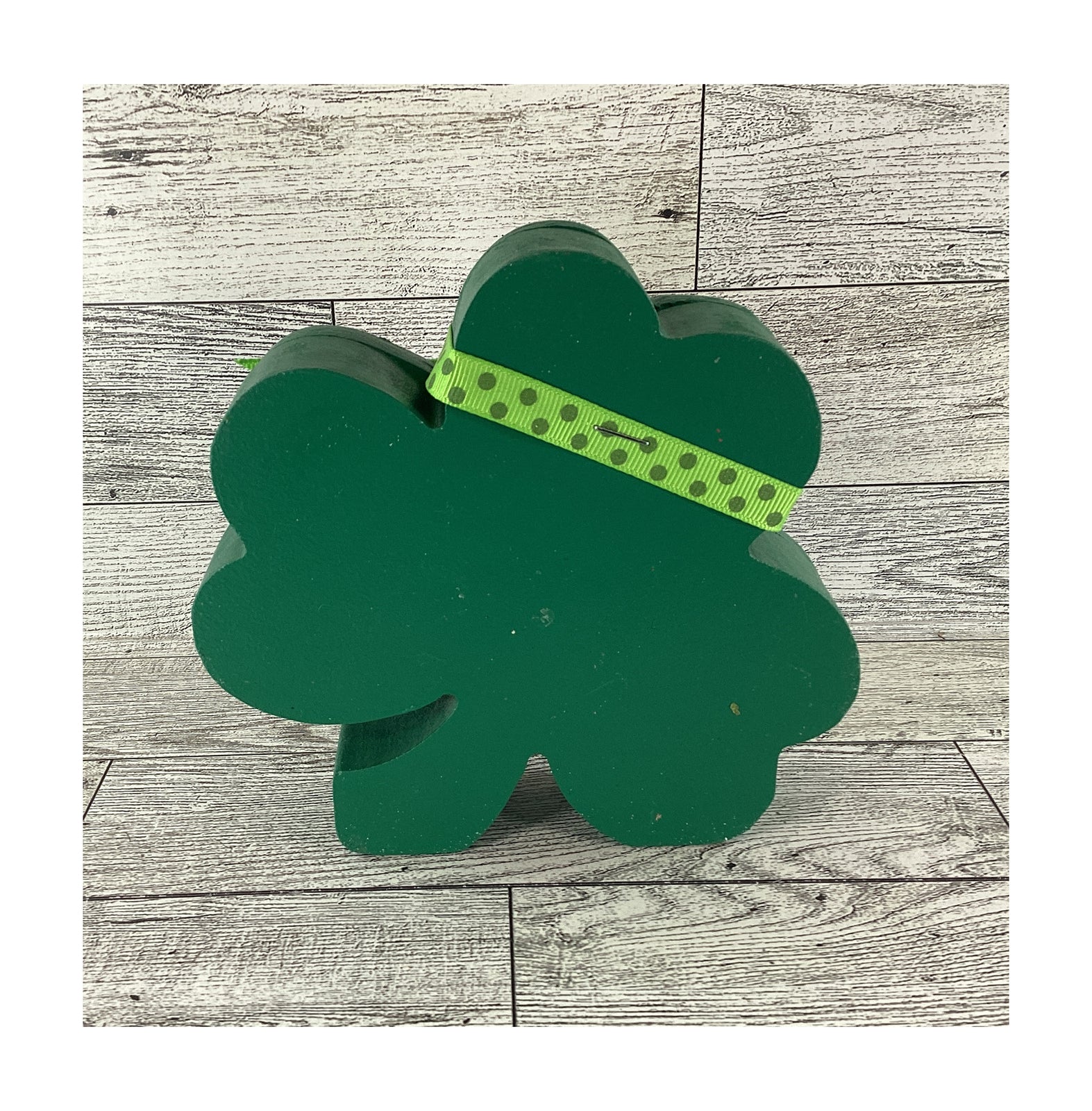 AGD Saint Patrick Decor - Irish Shamrock Chunky Wood Shaker Sitter