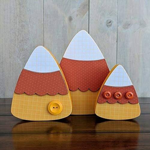 FD Halloween Craft Decor - DIY Wood Candy Corn 3pc Set