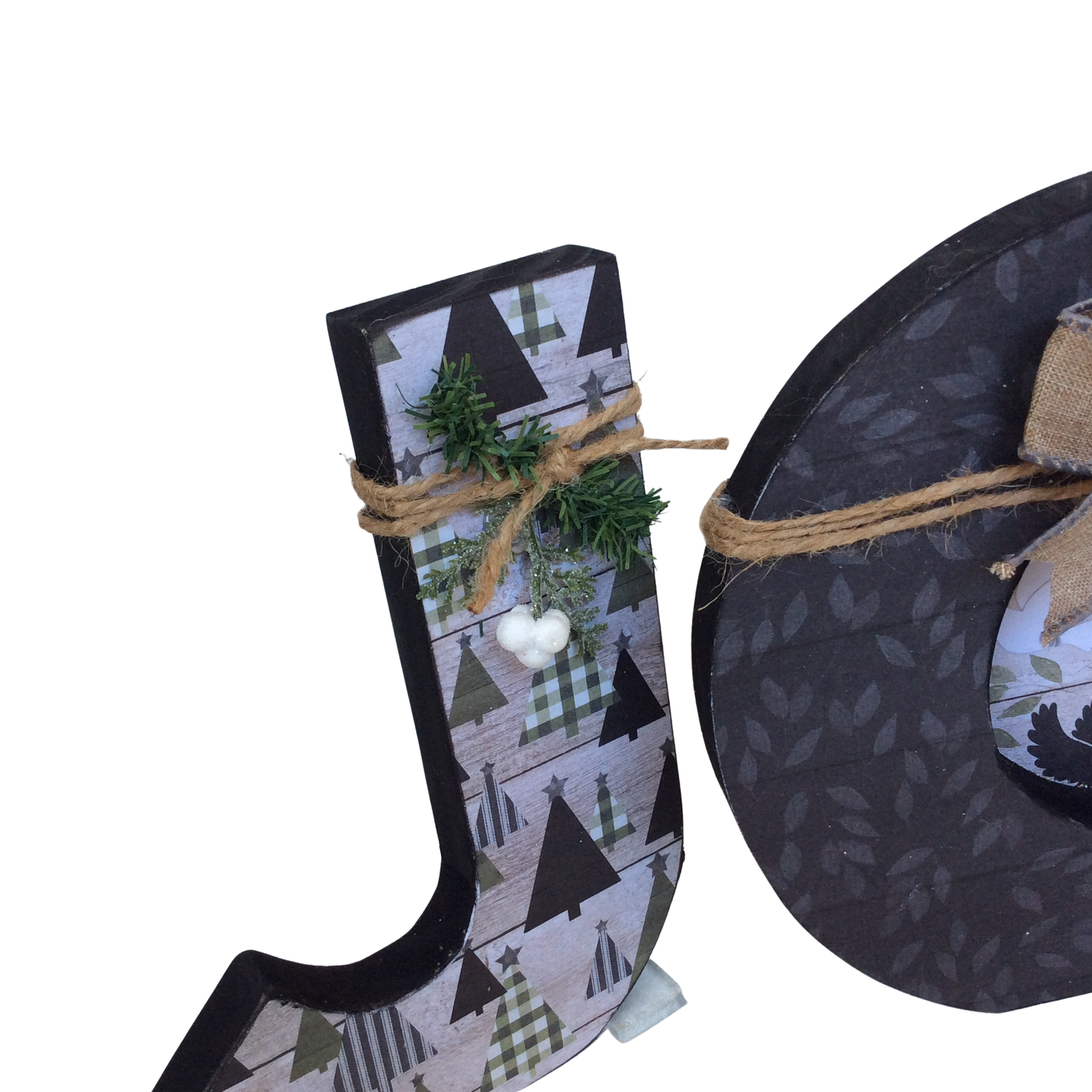 AGD Christmas Decor - Woodland Chunky Joy Letters Tabletop Sign