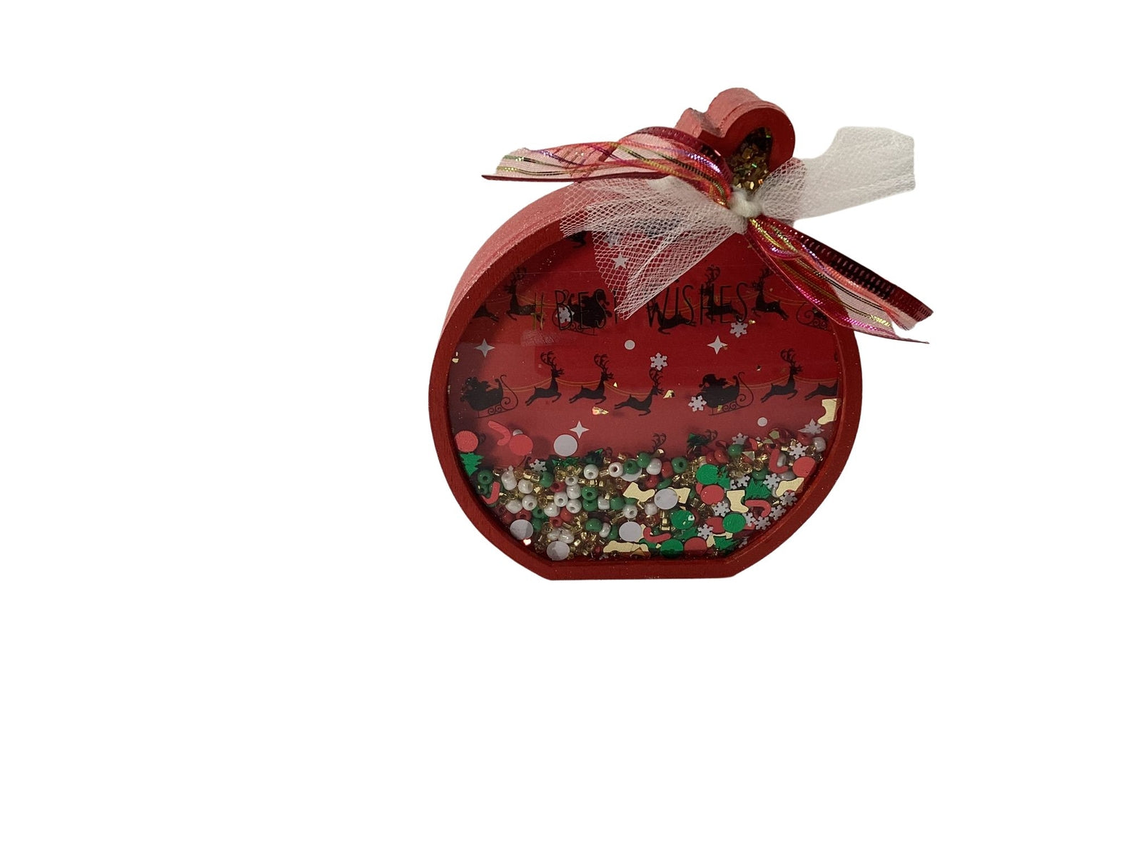 Christmas Decor -  Ornament Bulbs Chunky Wood Shaker Sitters 3pc Set