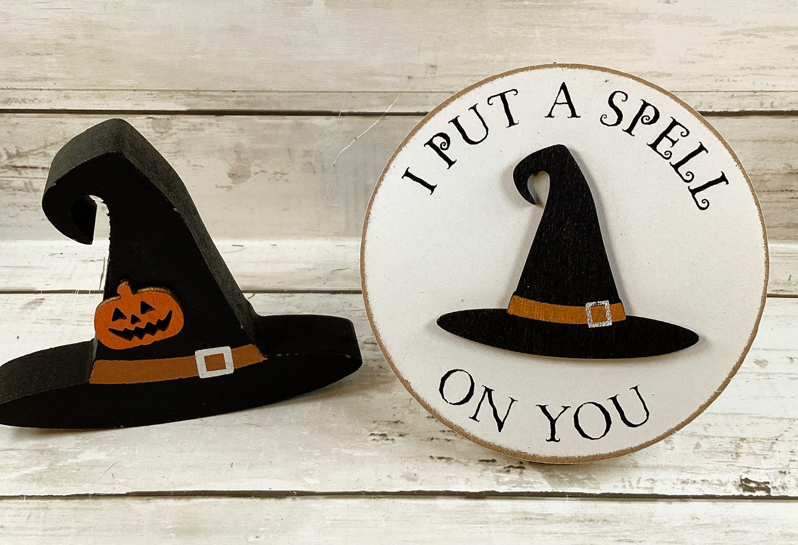 CWI Halloween Decor - Witch Hat Theme Tier Tray 2pc Set