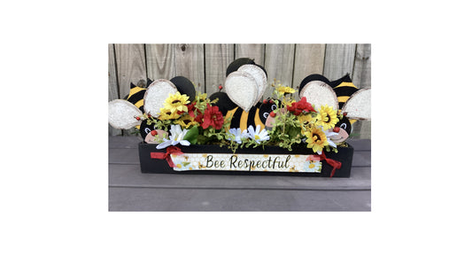 AGD  Spring Decor - Summer Bee Humble Respectful Reversible Floral Display