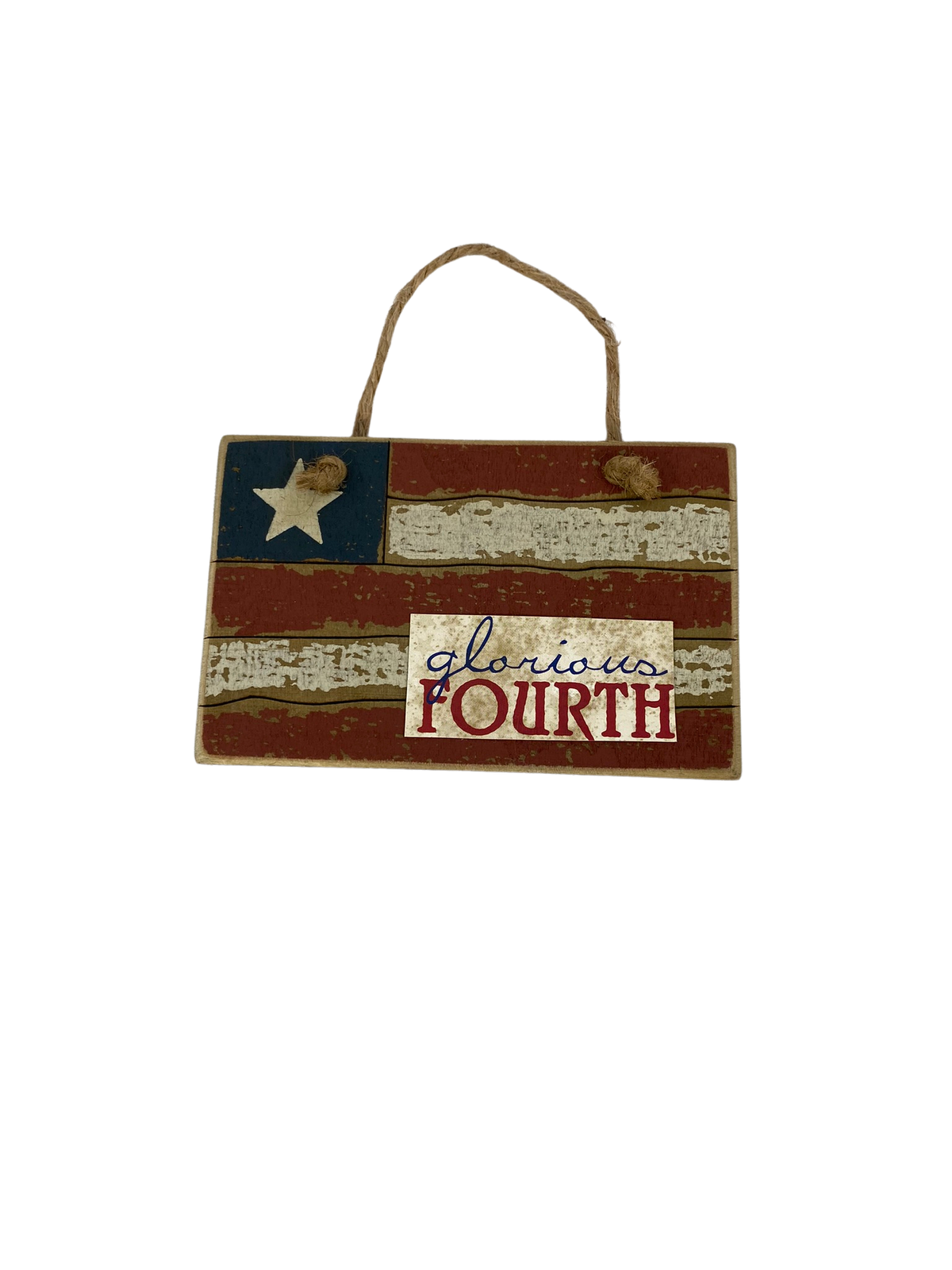 AGD Patriotic Decor - Glorious Fourth July 4th Americana Flag Ornament