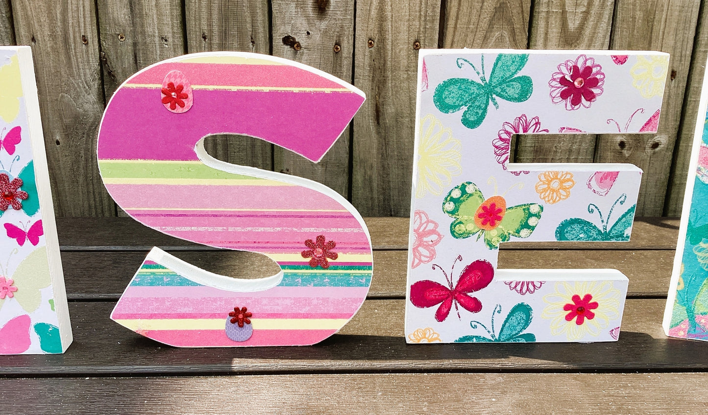 AGD Easter Decor - Chunky Wood RISEN Letter Word Tabletop Display