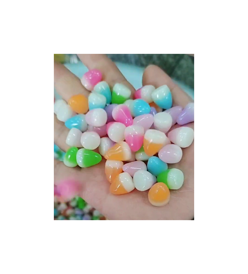 AGD  Easter Supply - Artificial FAKE Pastel Candy Corn Gumdrop Beads 100pc