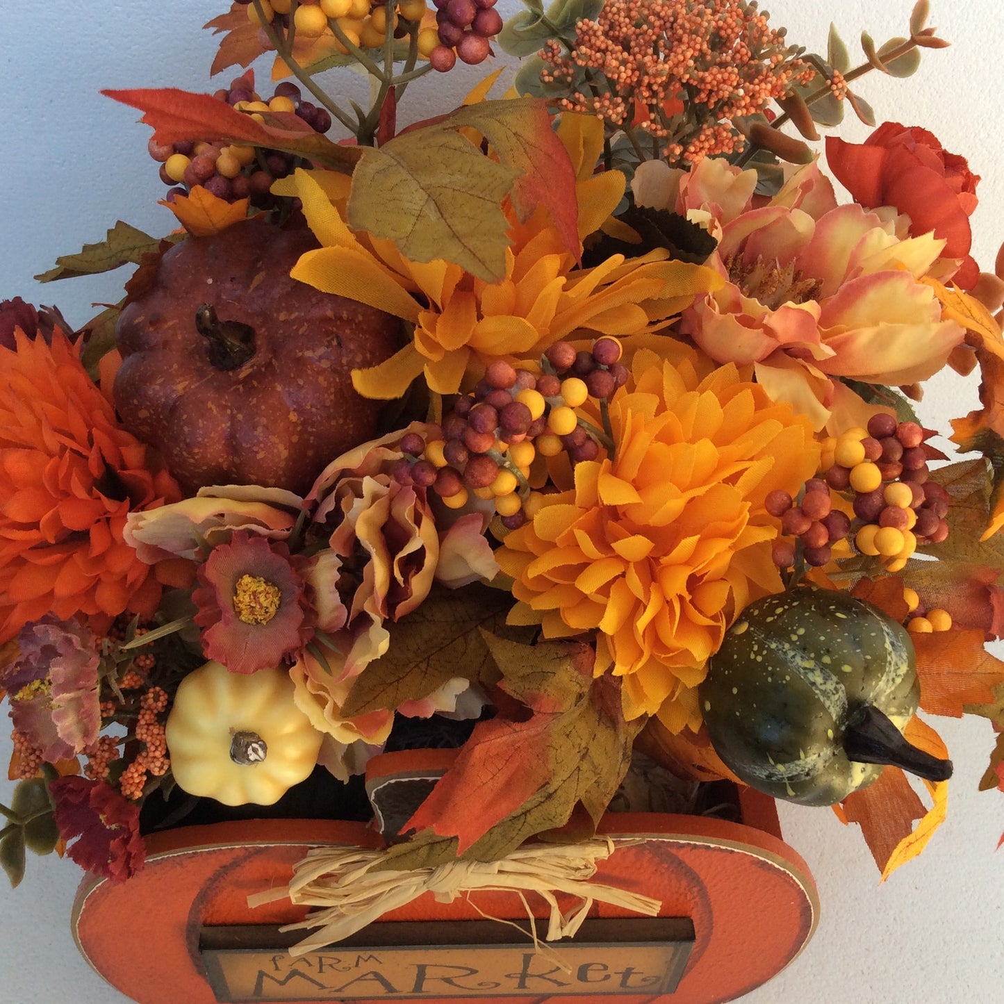 AGD Fall Decor - Farm Market Pumpkin Artificial Floral Display