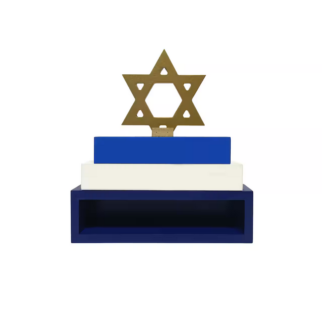 MIchaels Jewish - Let Light Shine Hanukkah Star of David Shalom Block Sign