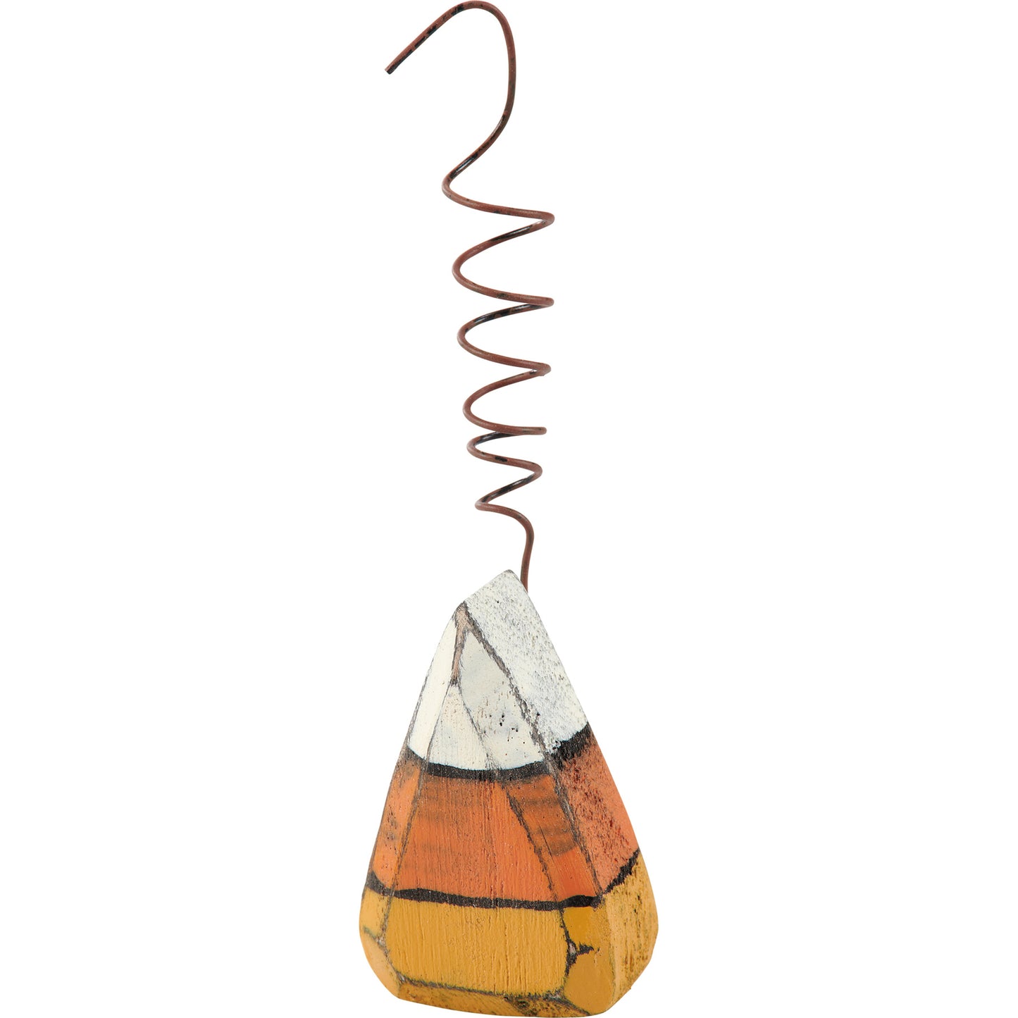 PBK Fall Decor - Prim Chunky Wood Candy Corn Bowl Ornaments 6pc Set