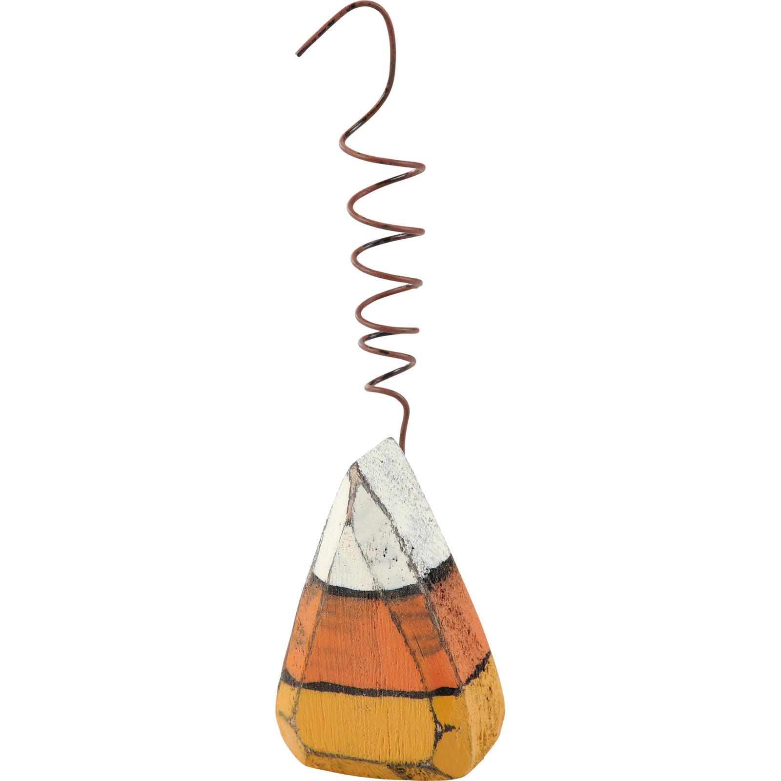 PBK Fall Decor - Prim Chunky Wood Candy Corn Bowl Ornaments 6pc Set