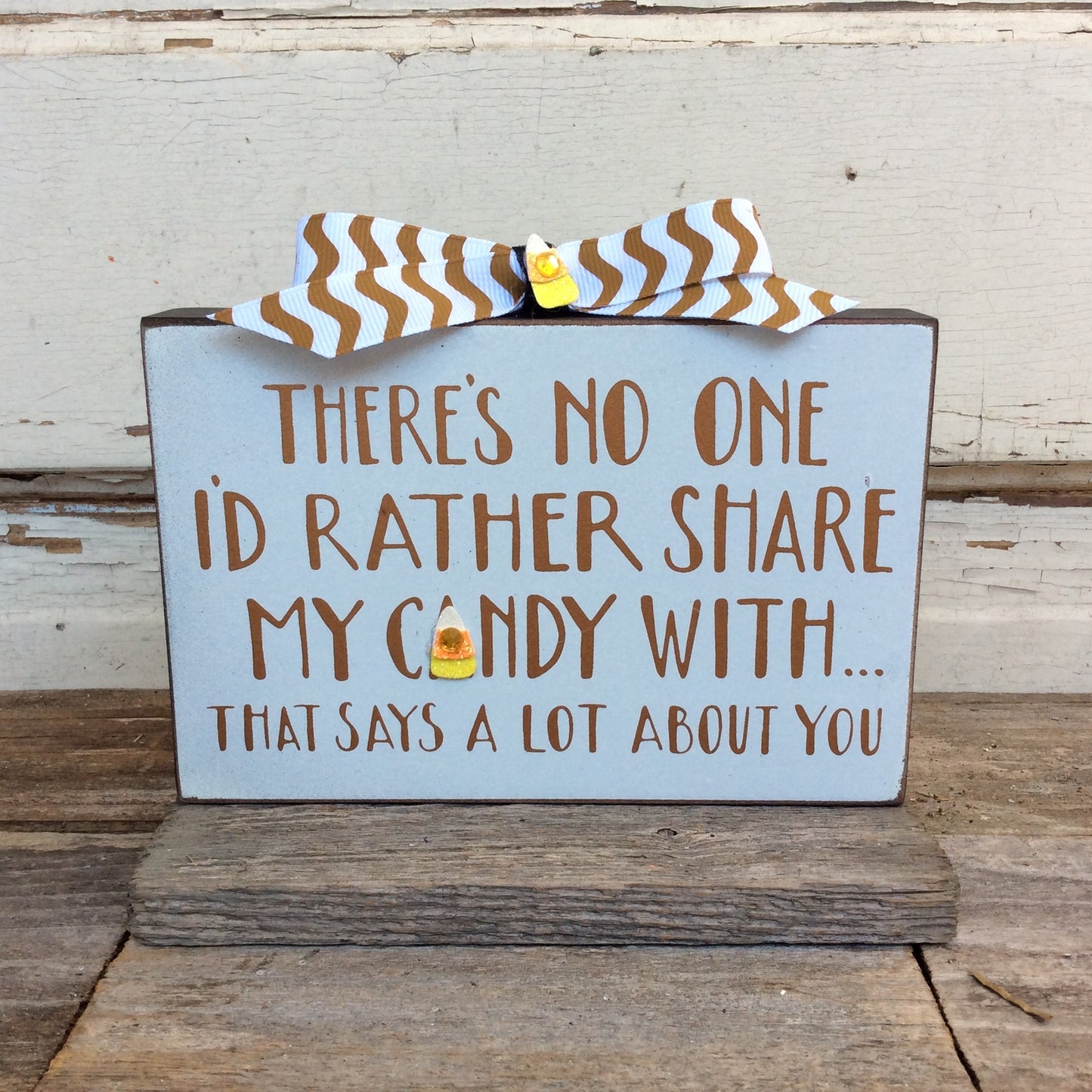 AGD Halloween Decor - Share My Candy With You Block Sign