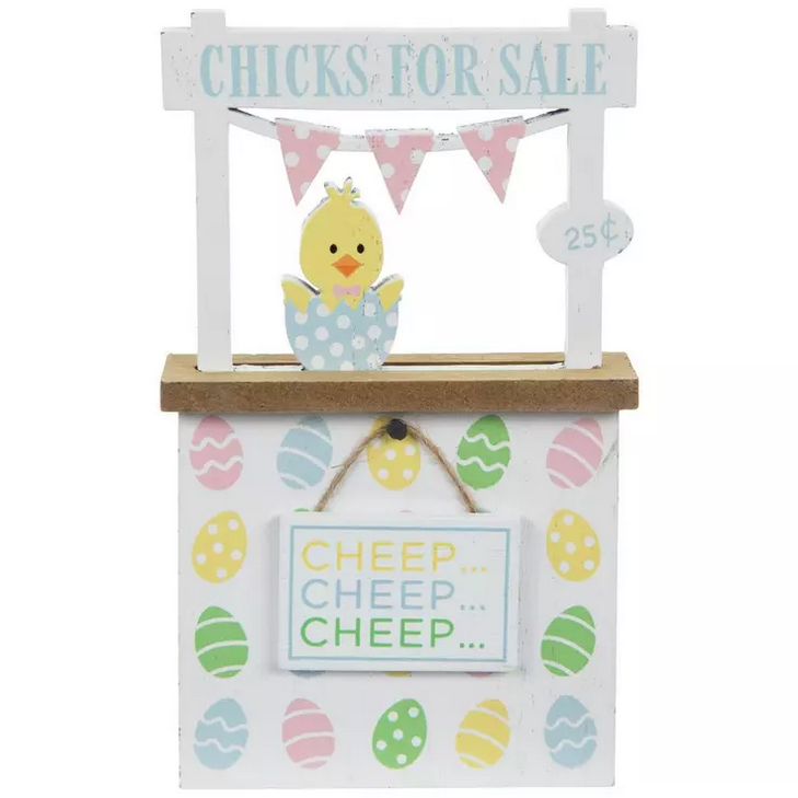 HL Easter Decor - Mini Tabletop Tier Tray Cheep Chick Booth