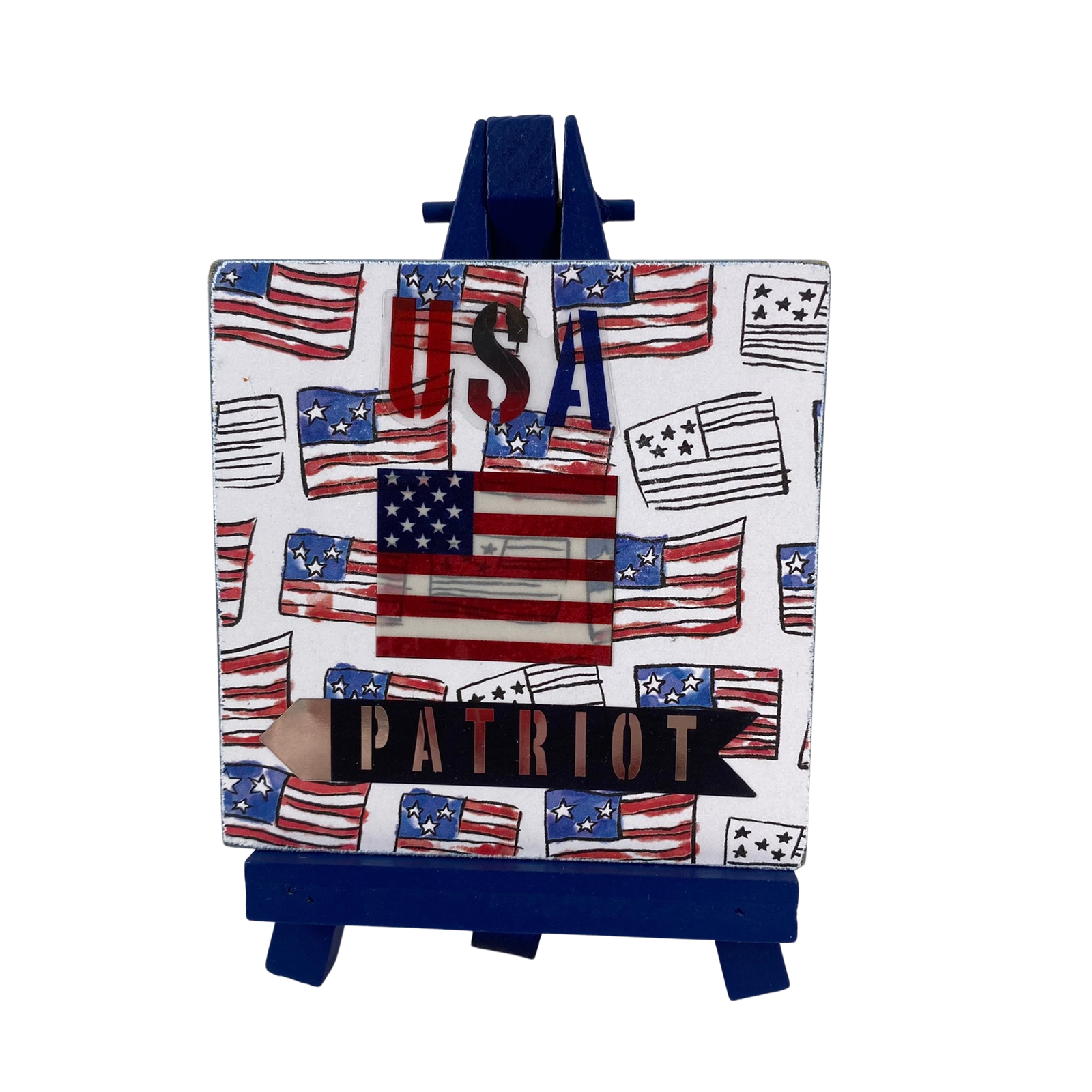 AGD Patriotic Decor - God Shed His Love Mini Easel Sign