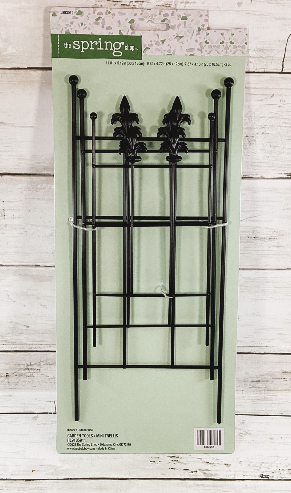 HL Spring Decor - Mini Garden Metal Trellis 3pc Set