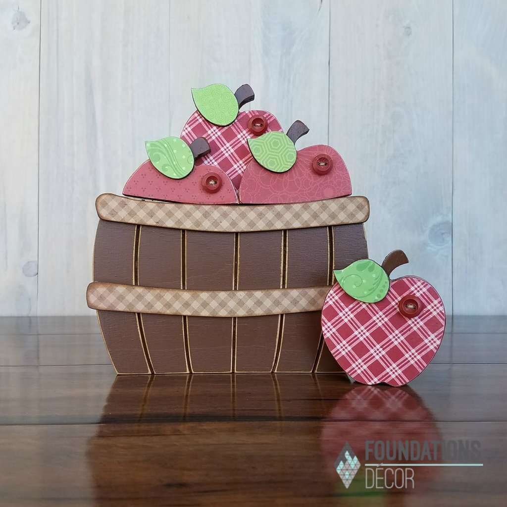 Fall Craft Decor - DIY Unfinish Wood Apples 4pc Set