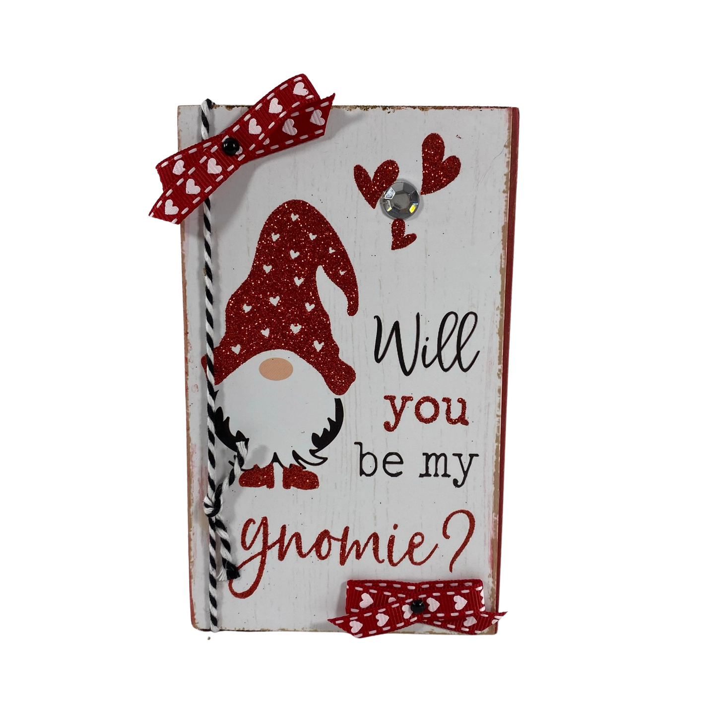 AGD Valentines Decor - Will You Be My Gnomie Box Sign