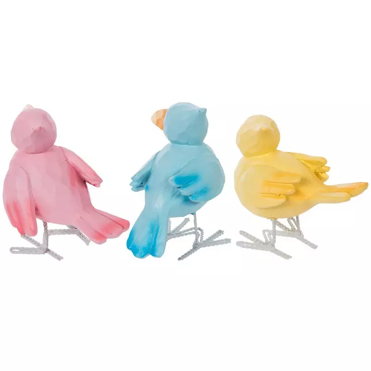 AGD Easter Decor - Spring Pastel Judgemental Crows with Hats 3pc