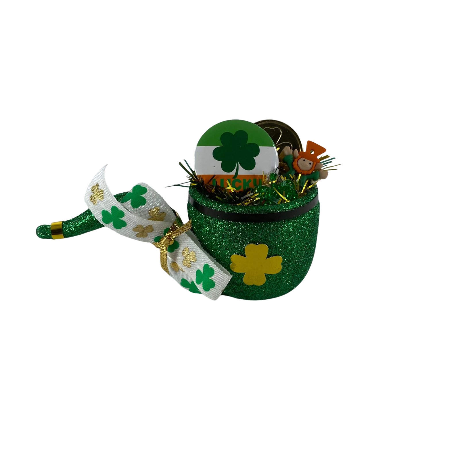 AGD St Patrick's Decor - Lucky Leprechaun Mini Leprechaun Pipe Display
