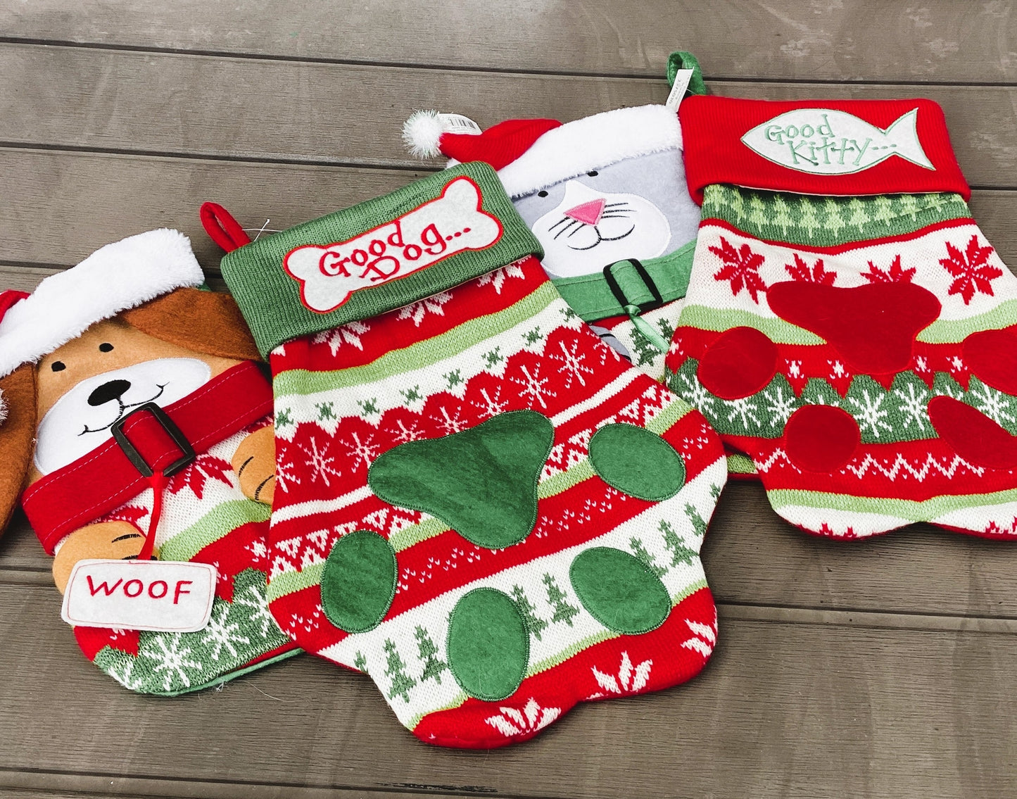 Gerson Christmas Pet Decor - Pet Kitty Cat Puppy Dog Stocking