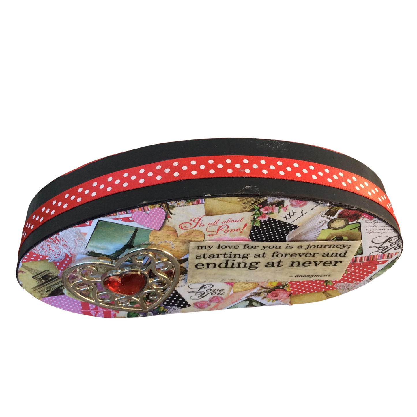 AGD Valentines Decor - Love Is A Journey Chunky Oval Sitter Decor