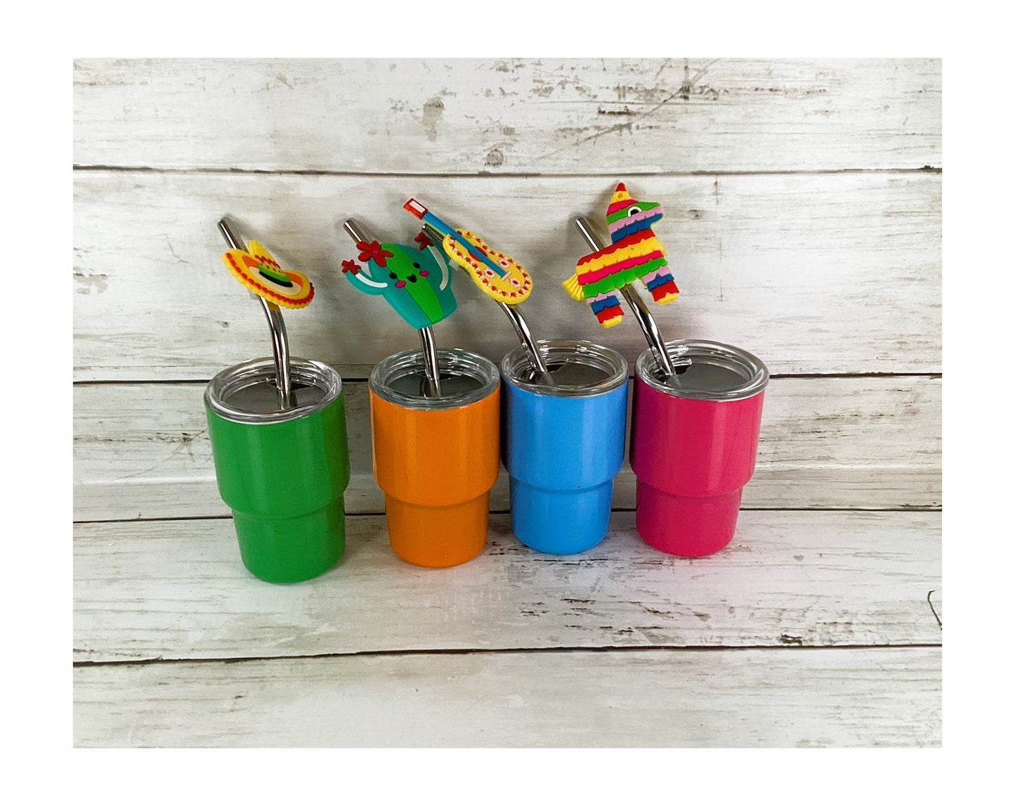 AGD Cinco De Mayo Decor - Taco Theme Mini Shot Tumblers Cups Tier Tray