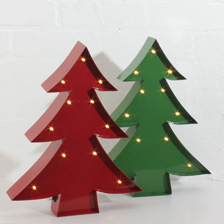 Raz Christmas Decor - Metal Green Metal Marquee 13 inch Tree
