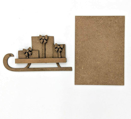 FD Christmas Craft Decor - DIY Welcome Sled with Presents