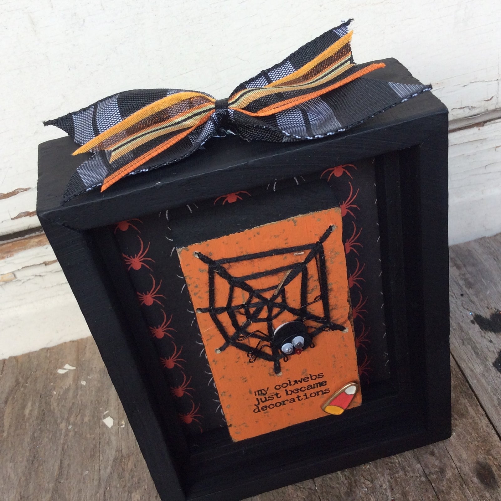 AGD Halloween Decor - Spider AGD #Cobweb Decorations Box Sign