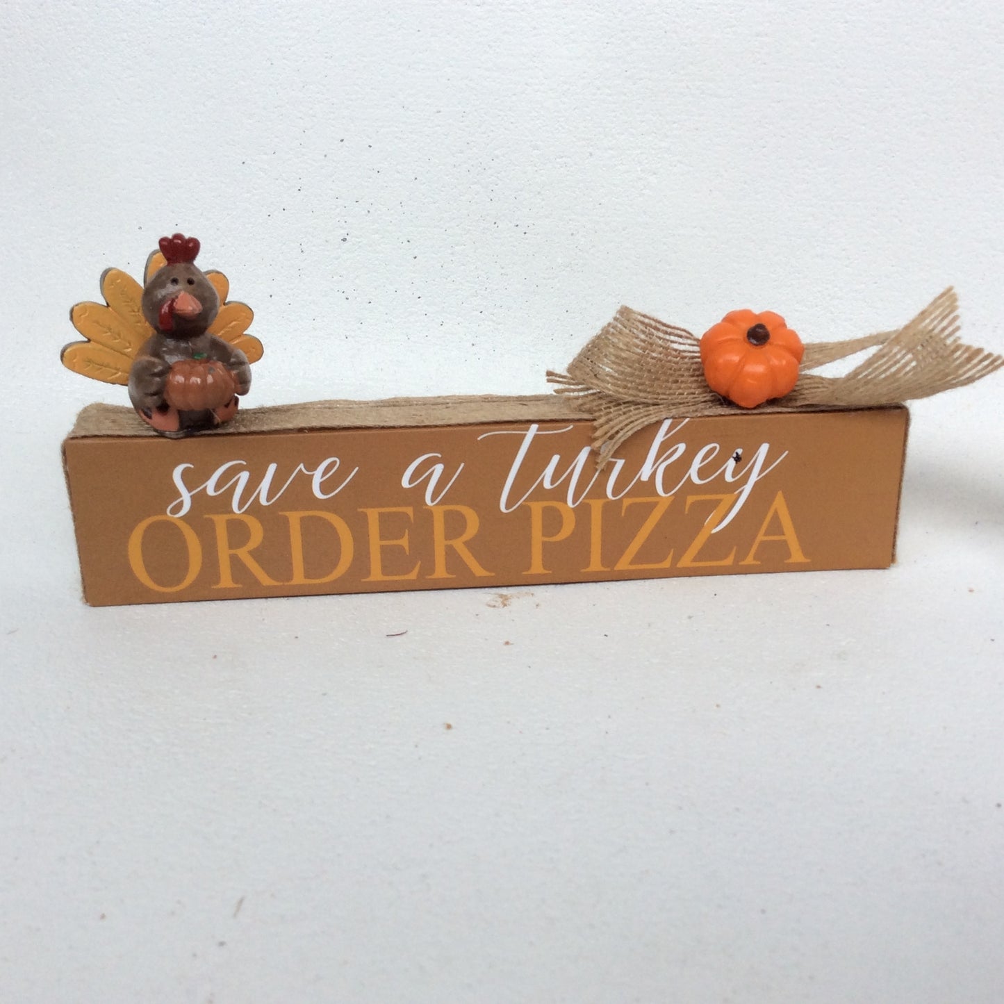 AGD Fall Decor - Stuffing Begin Order Pizza Mini Signs 2pc Set