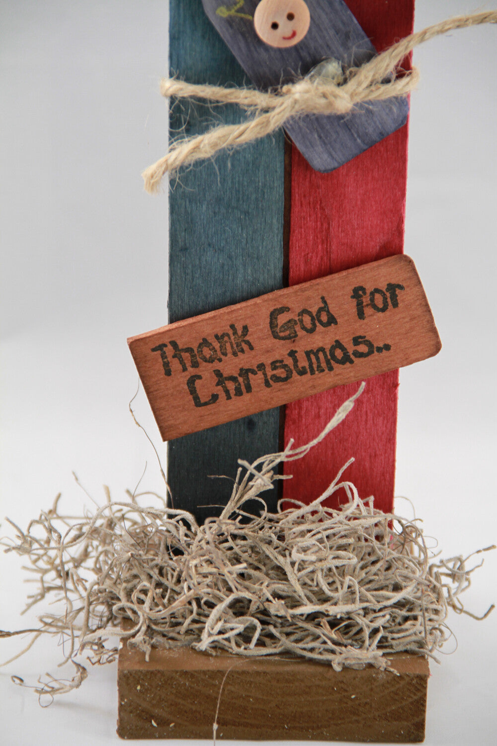 AGD CHRISTmas Decor - Prim Wood Thank God for Christmas #PSN-05