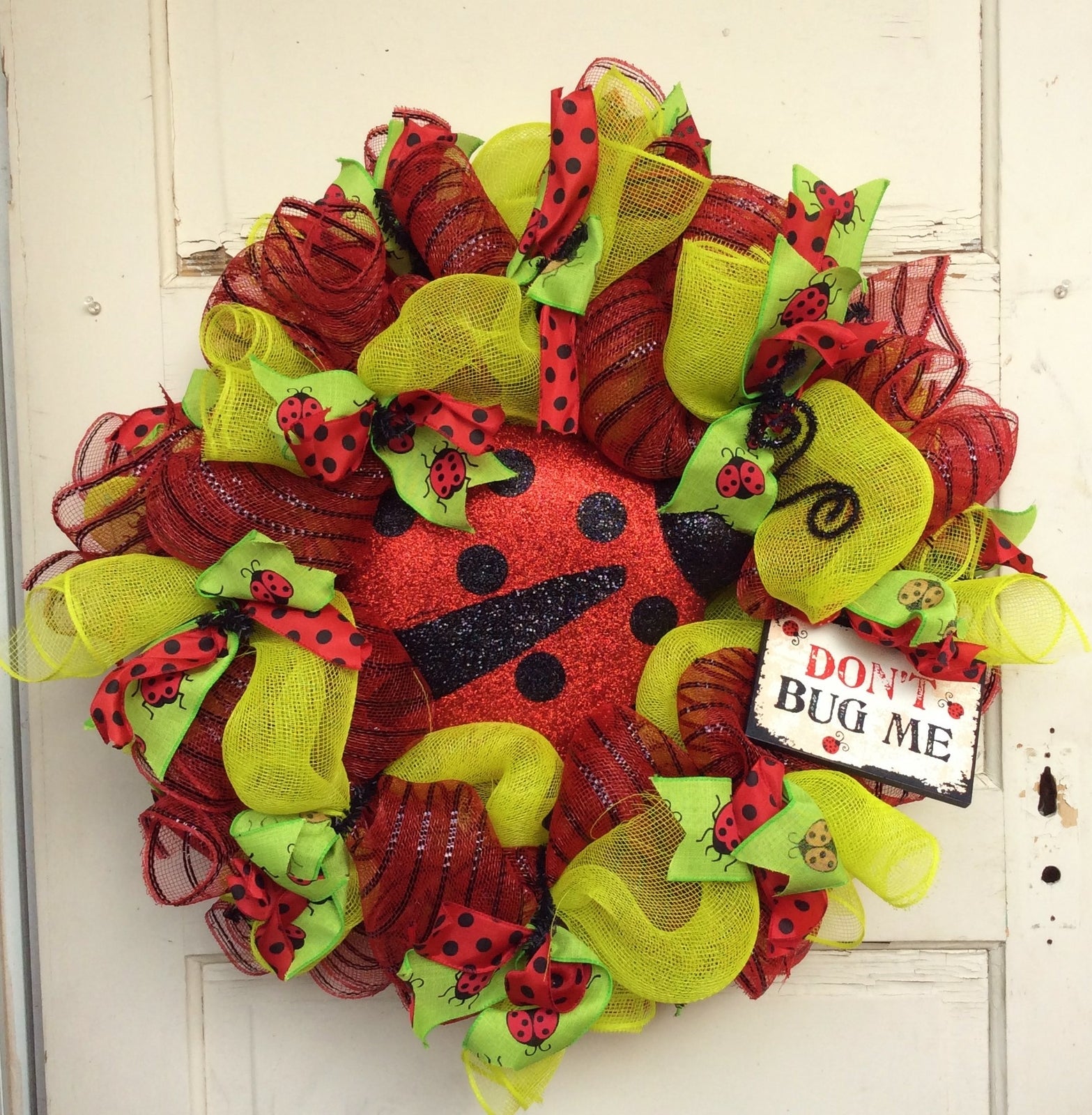 AGD Spring Summer Decor – Don’t Bug Me Lady Bug Theme Wreath