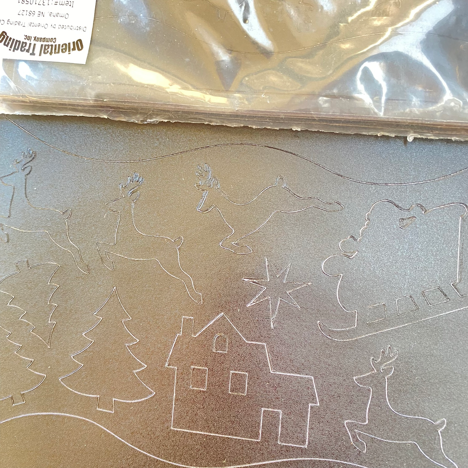 FE-OTC Christmas Craft Supply - Santa Reindeer Mason Jar Decal  Stickers