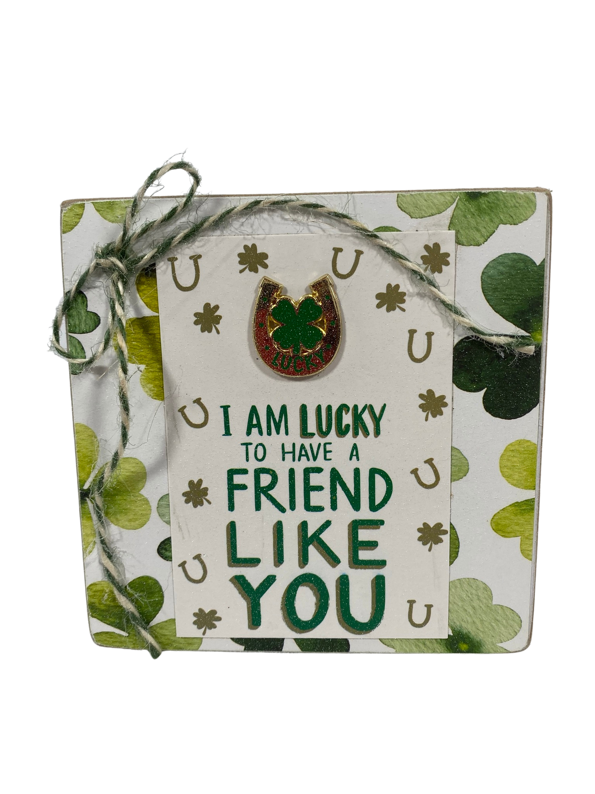 AGD Saint Patrick Decor - Lucky to Have A Friend Like You Box Sign